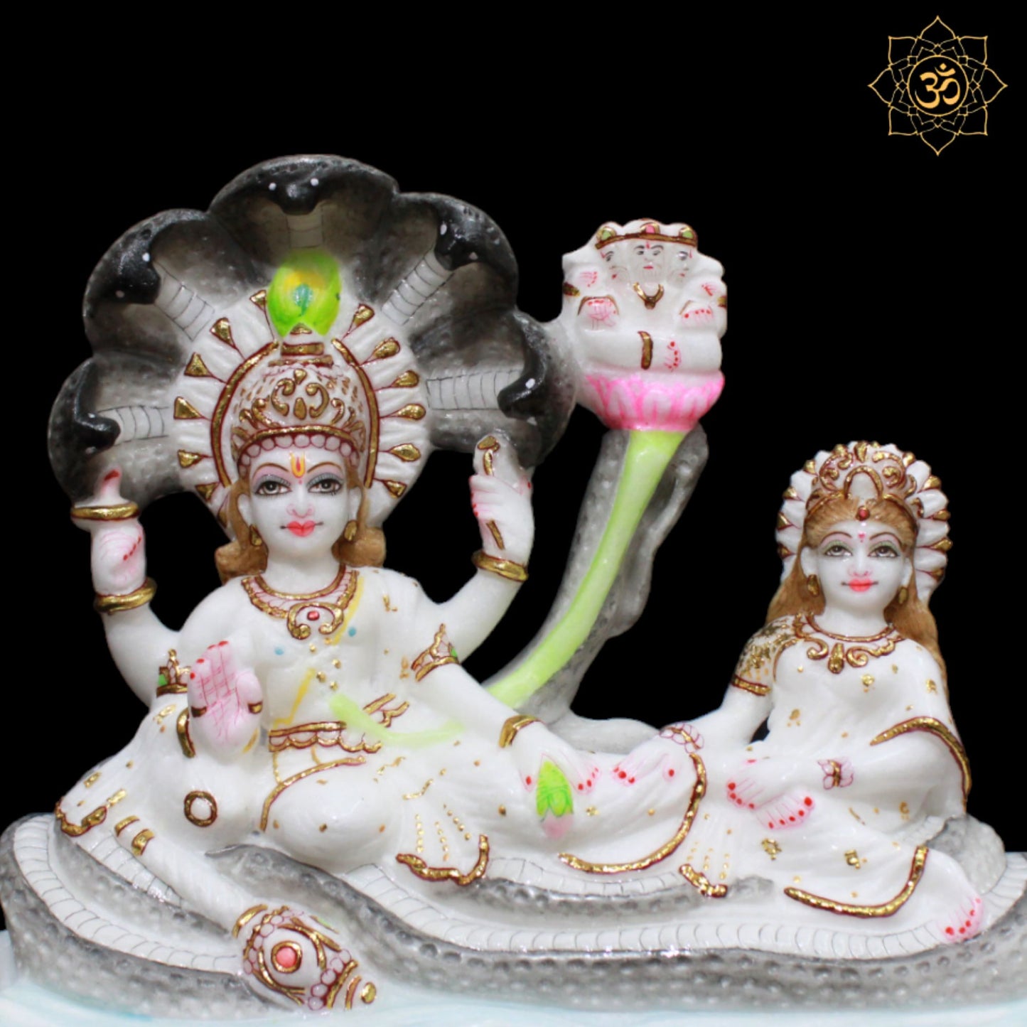 Lakshmi Narayan Marble Murti for Homes and Temples in 12inches