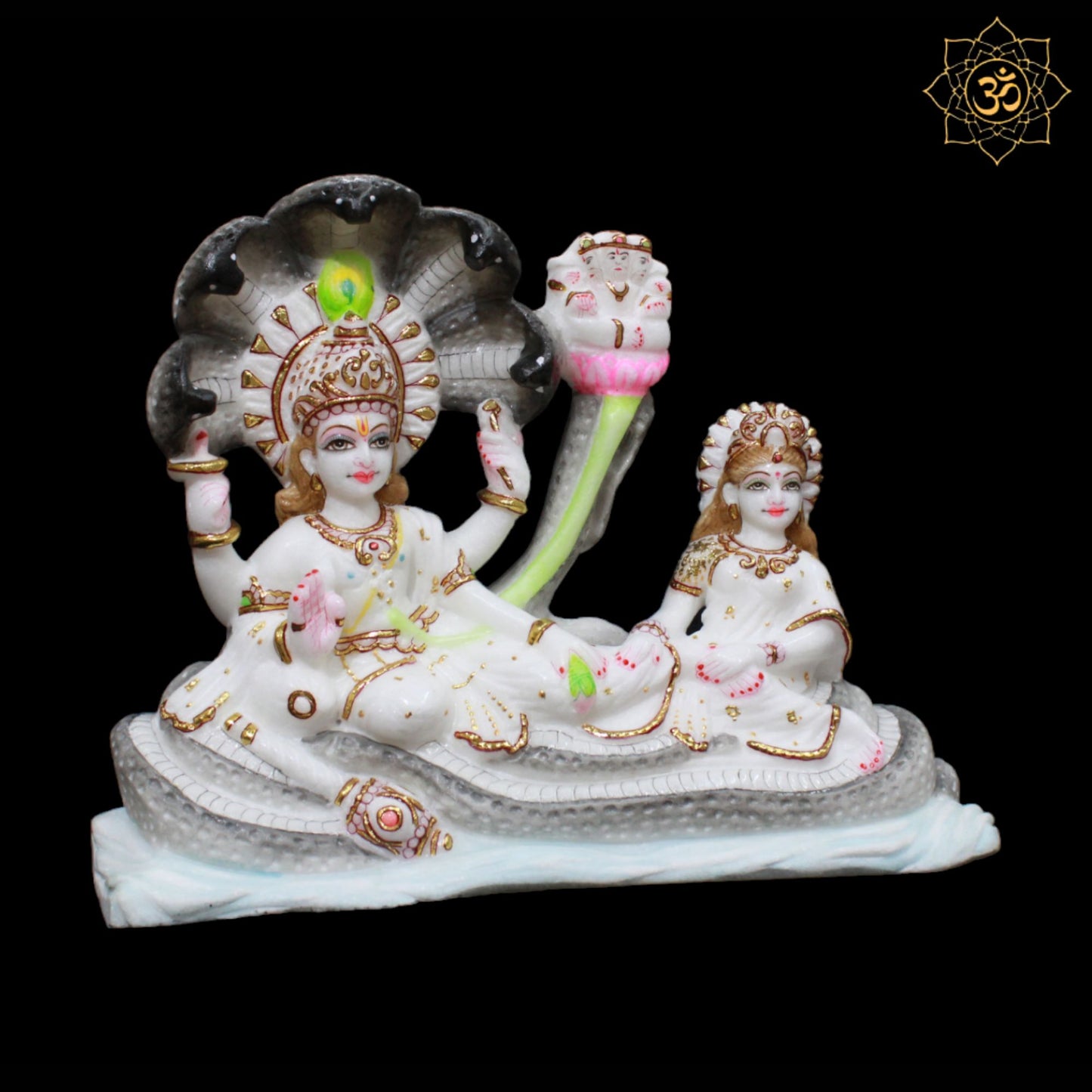 Lakshmi Narayan Marble Murti for Homes and Temples in 12inches