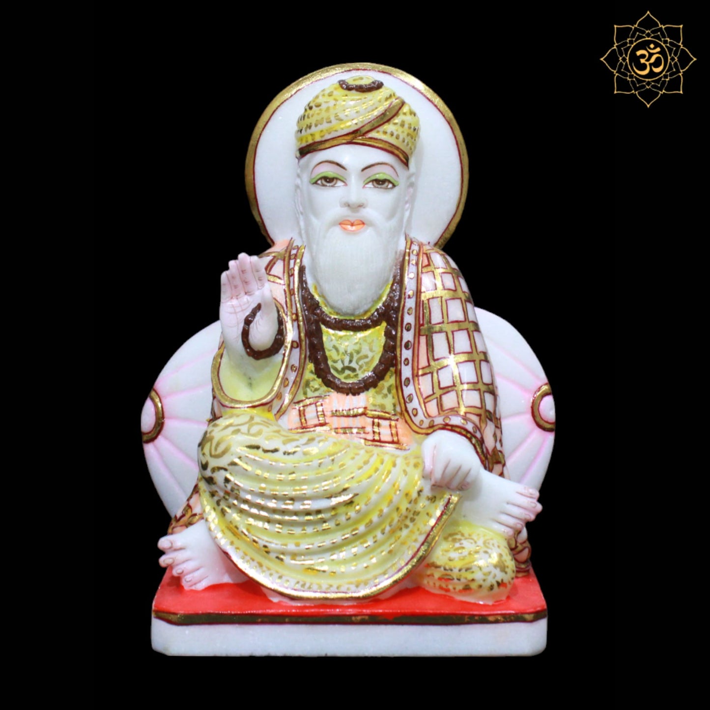 Guru Nanak Dev Ji Statue in Makrana Marble for Homes and Temples