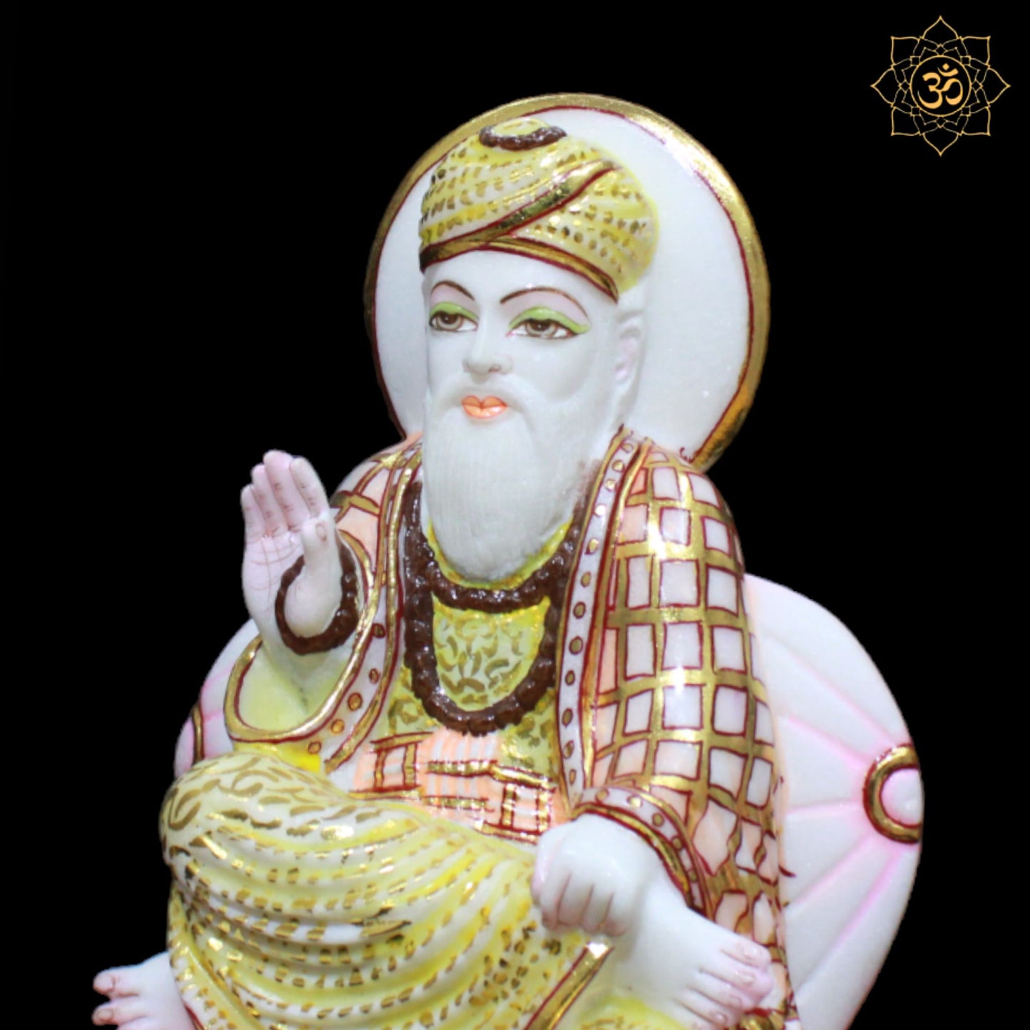 Guru Nanak Dev Ji Statue in Makrana Marble for Homes and Temples