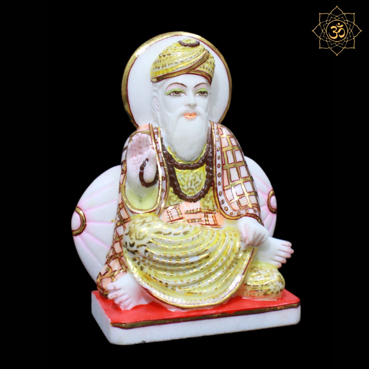 Guru Nanak Dev Ji Statue in Makrana Marble for Homes and Temples