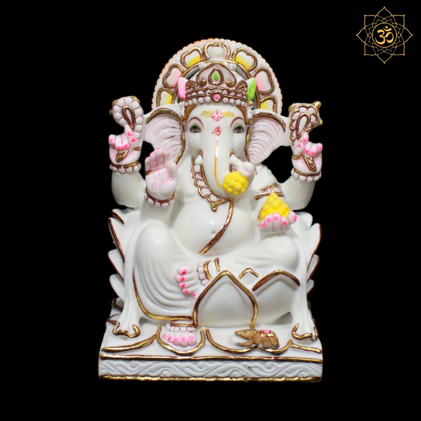 Marble Ganesh Laxmi Murti in 1feet for Homes and Temples