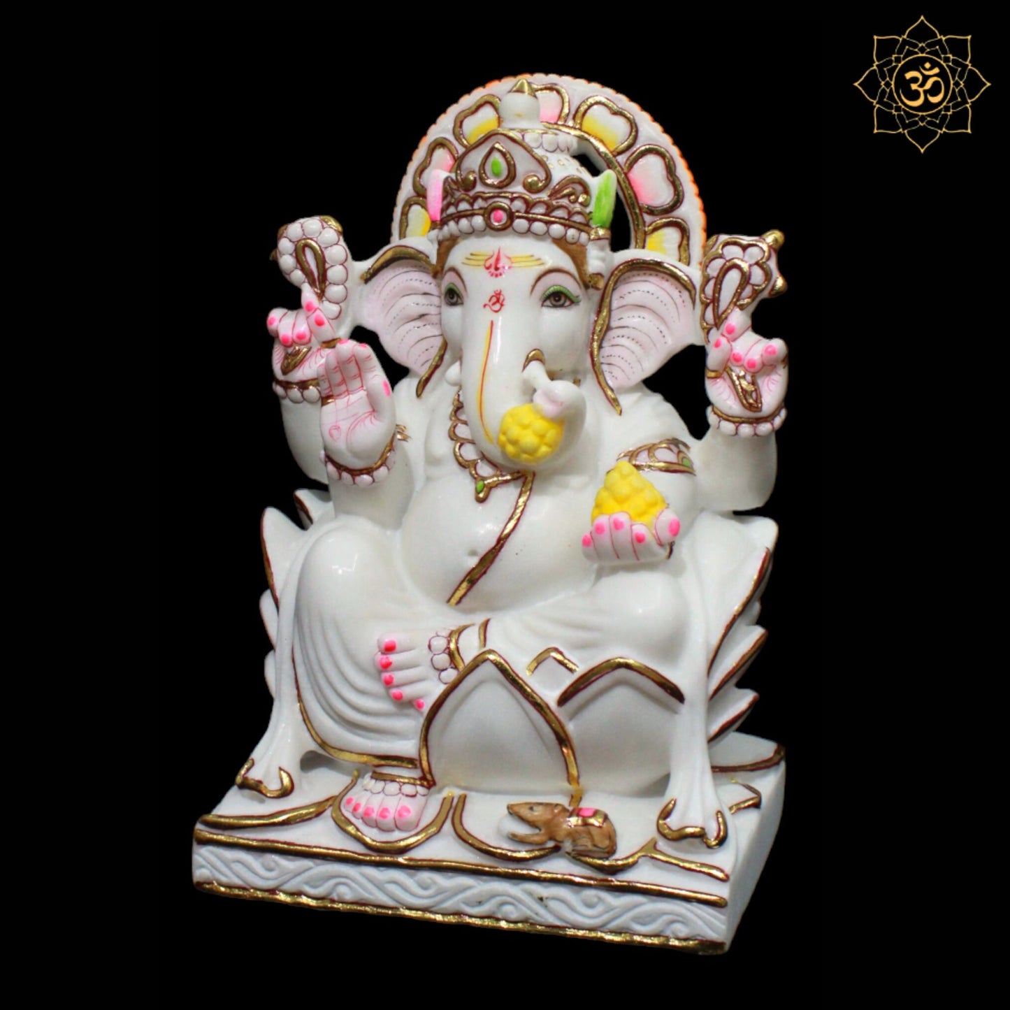 Marble Ganesh Laxmi Murti in 1feet for Homes and Temples