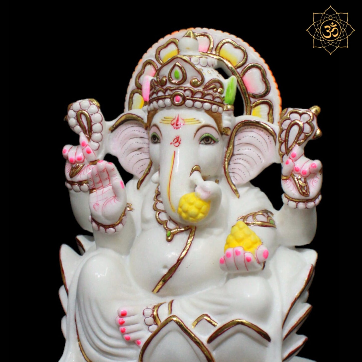 Marble Ganesh Laxmi Murti in 1feet for Homes and Temples