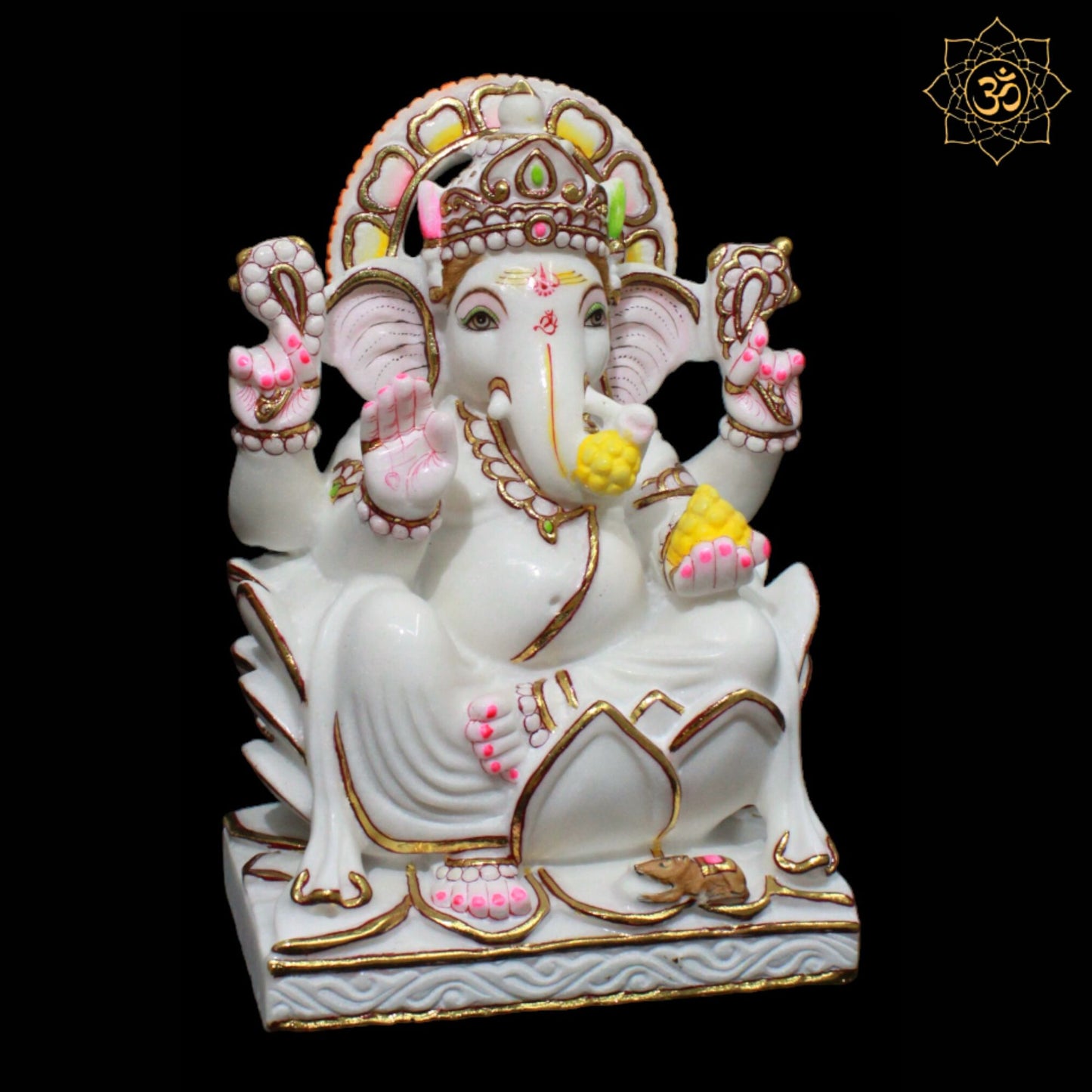 Marble Ganesh Laxmi Murti in 1feet for Homes and Temples