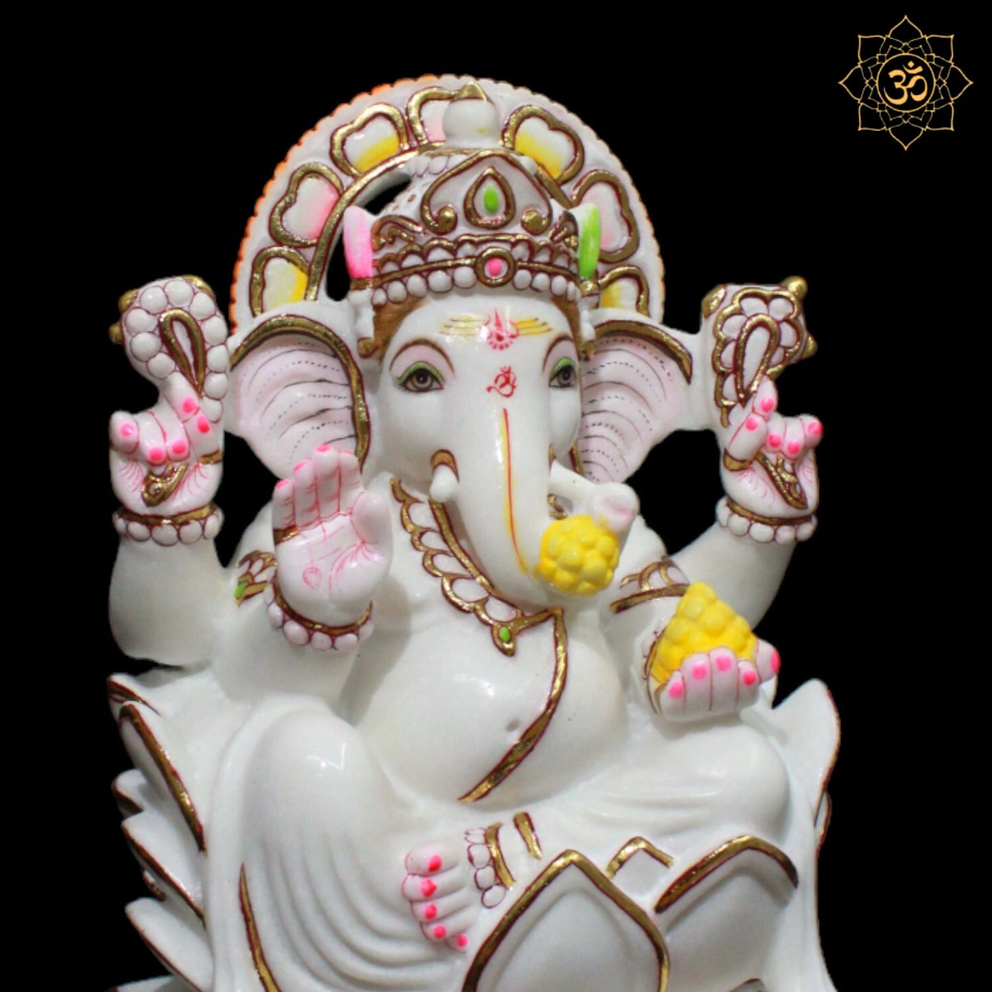 Marble Ganesh Laxmi Murti in 1feet for Homes and Temples