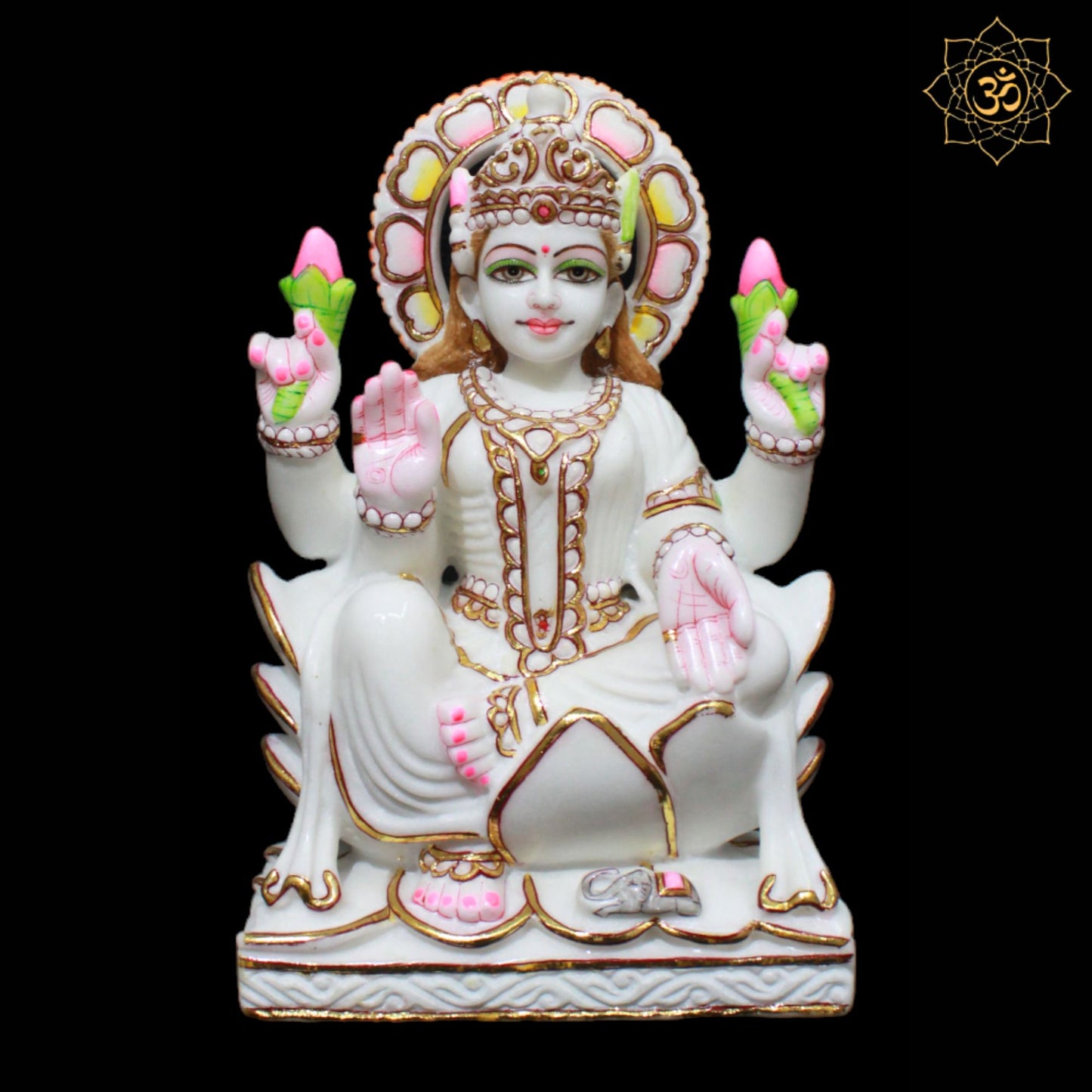 Marble Ganesh Laxmi Murti in 1feet for Homes and Temples