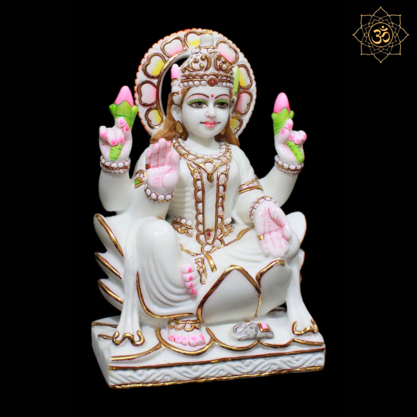 Marble Ganesh Laxmi Murti in 1feet for Homes and Temples