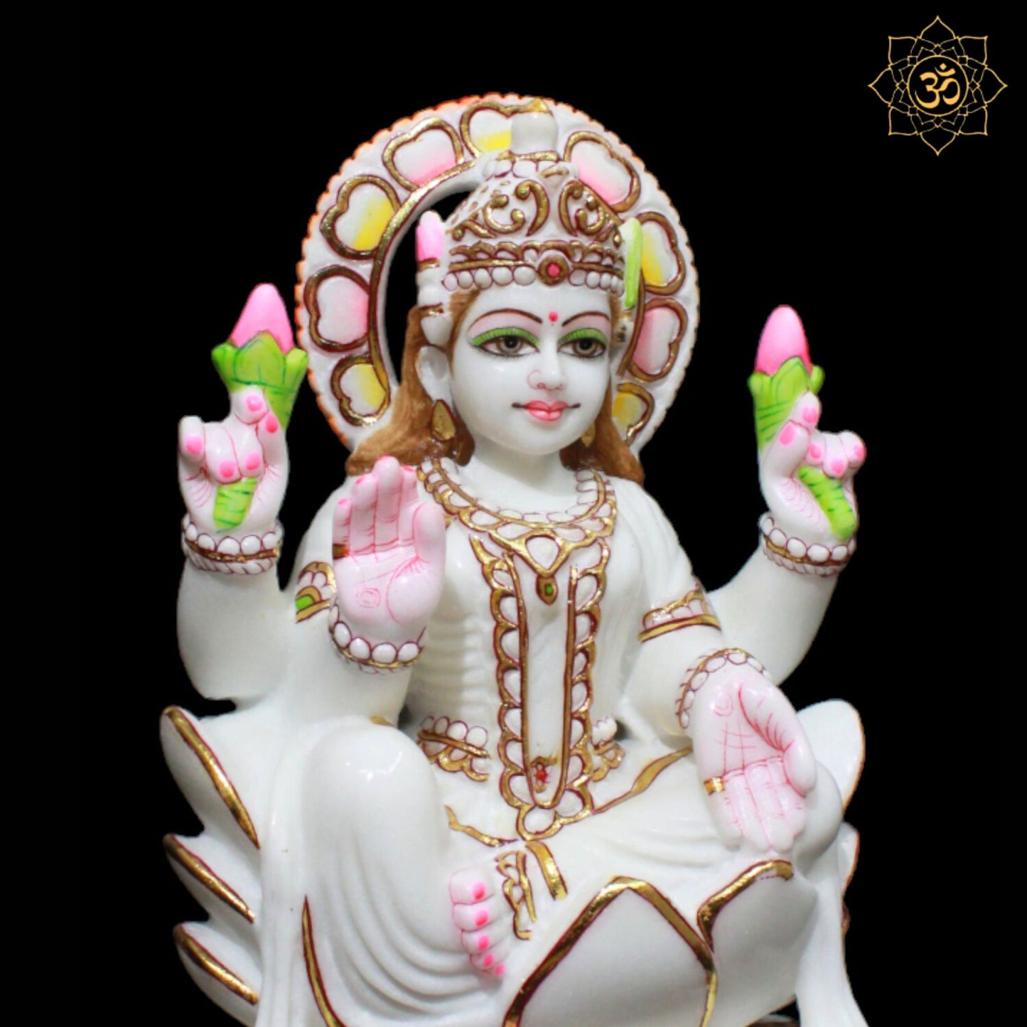 Marble Ganesh Laxmi Murti in 1feet for Homes and Temples