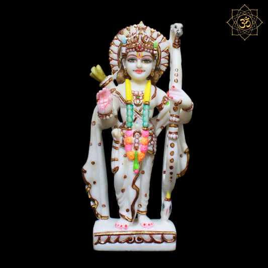 Ram Darbar Marble Statue with Sita, Lakshman and Hanuman in 1feet