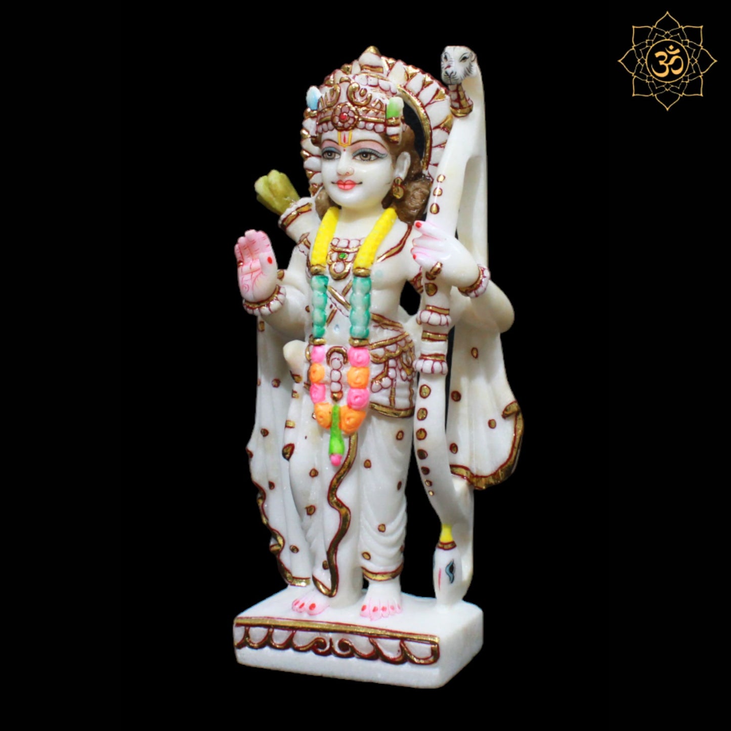 Ram Darbar Marble Statue with Sita, Lakshman and Hanuman in 1feet