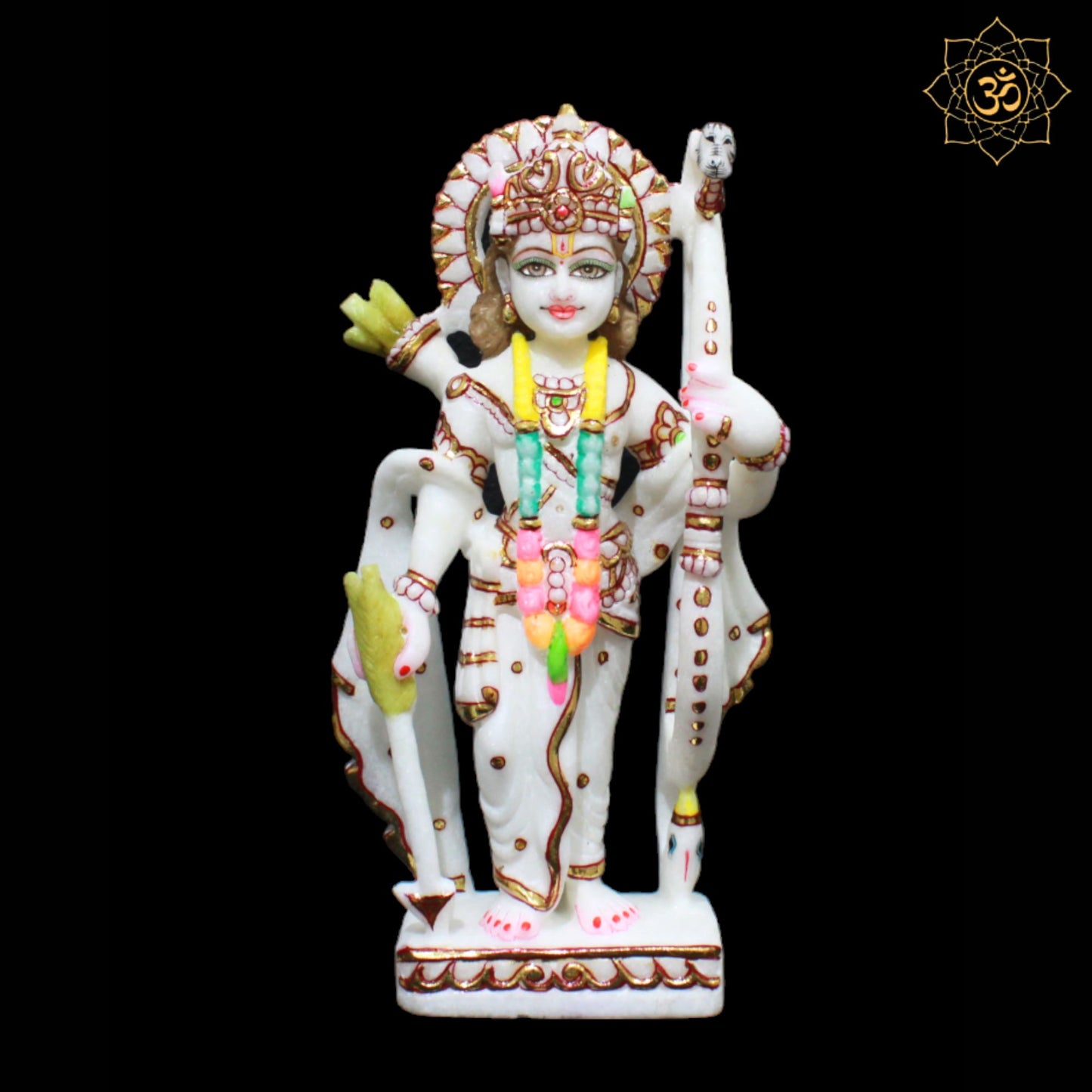 Ram Darbar Marble Statue with Sita, Lakshman and Hanuman in 1feet