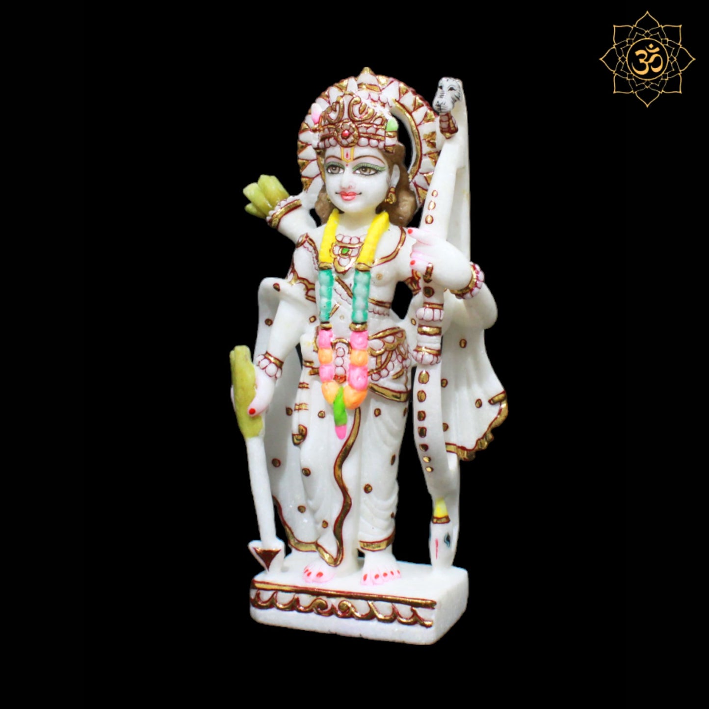 Ram Darbar Marble Statue with Sita, Lakshman and Hanuman in 1feet