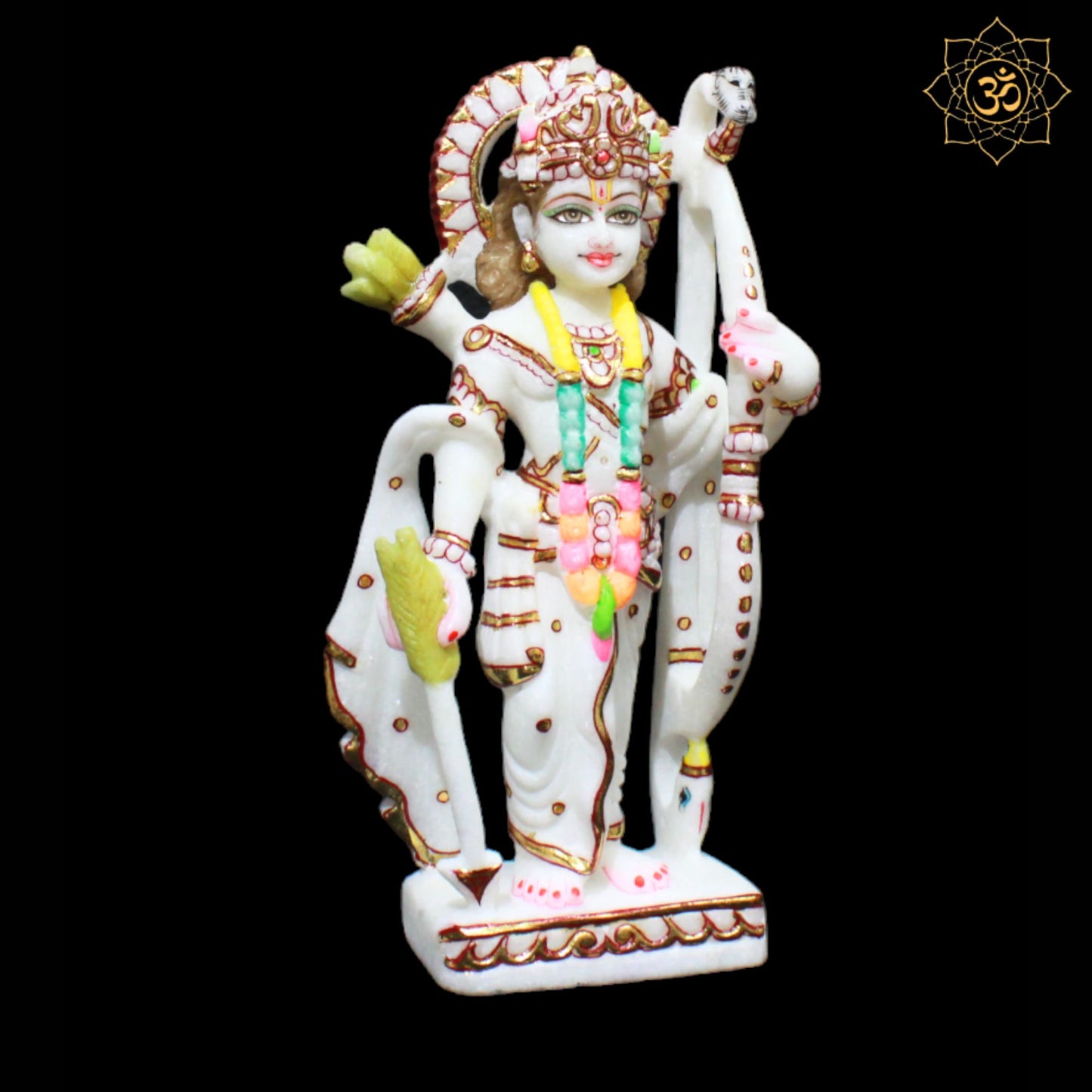 Ram Darbar Marble Statue with Sita, Lakshman and Hanuman in 1feet