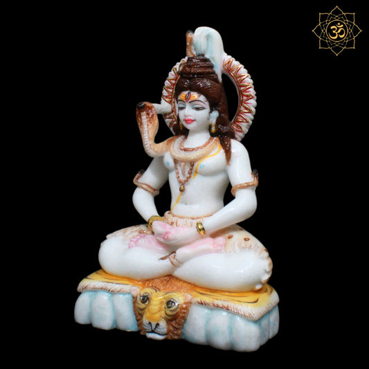 Meditation Marble Shiva Murti for Homes and Temples in 12inches