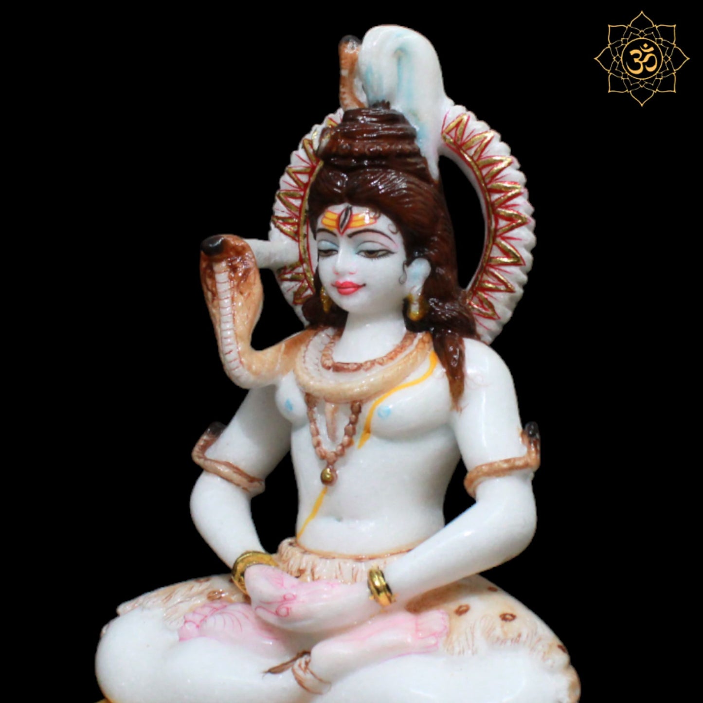 Meditation Marble Shiva Murti for Homes and Temples in 12inches