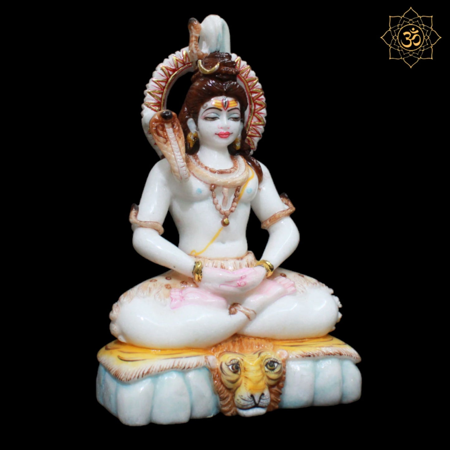 Meditation Marble Shiva Murti for Homes and Temples in 12inches