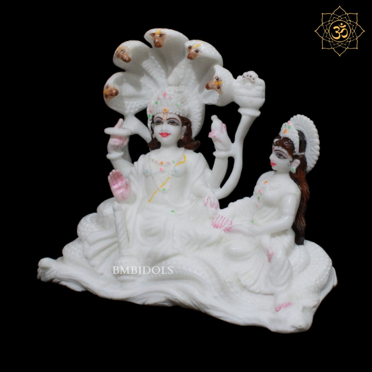 Marble Lakshmi Narayan Murti made in Makrana Marble in 11inch