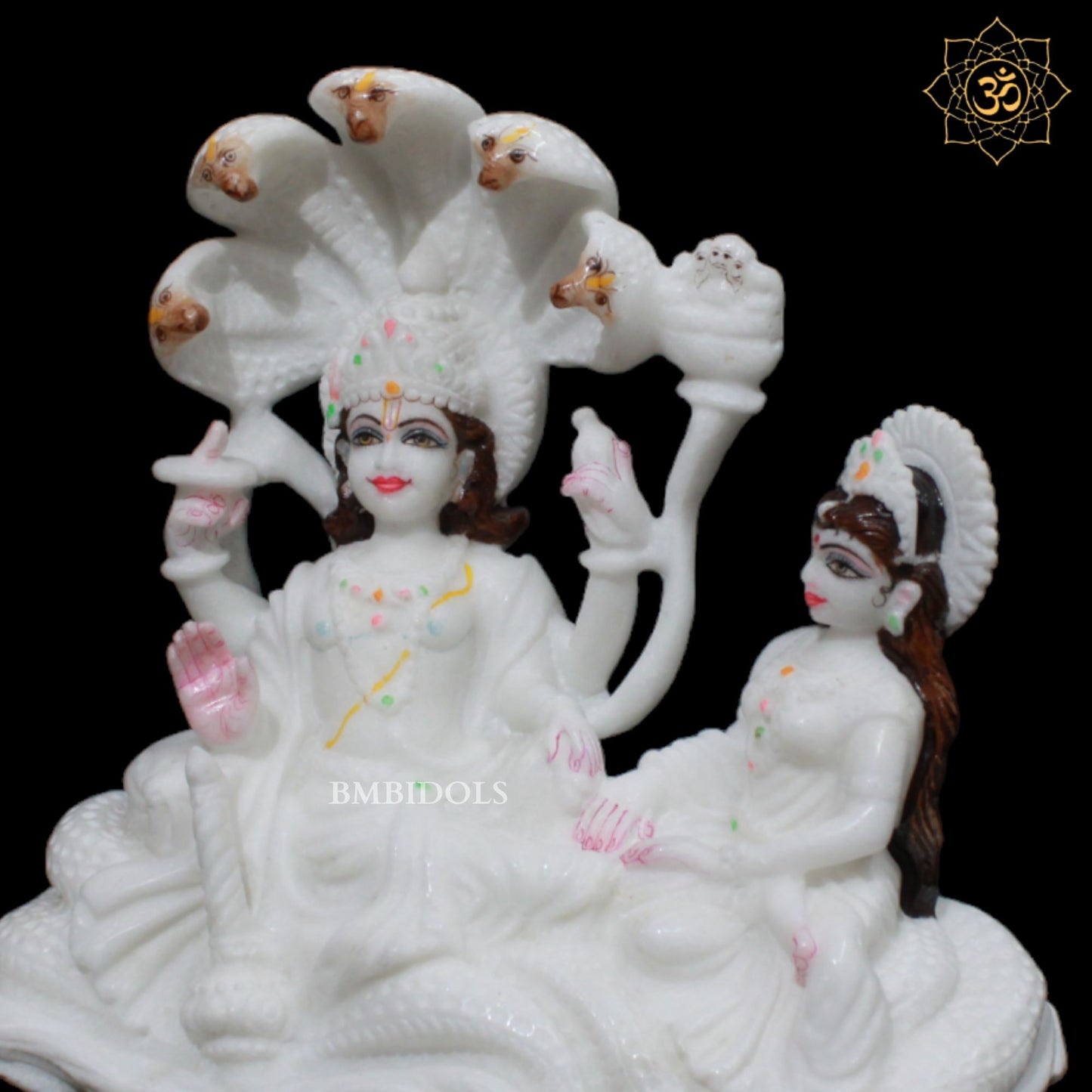 Marble Lakshmi Narayan Murti made in Makrana Marble in 11inch