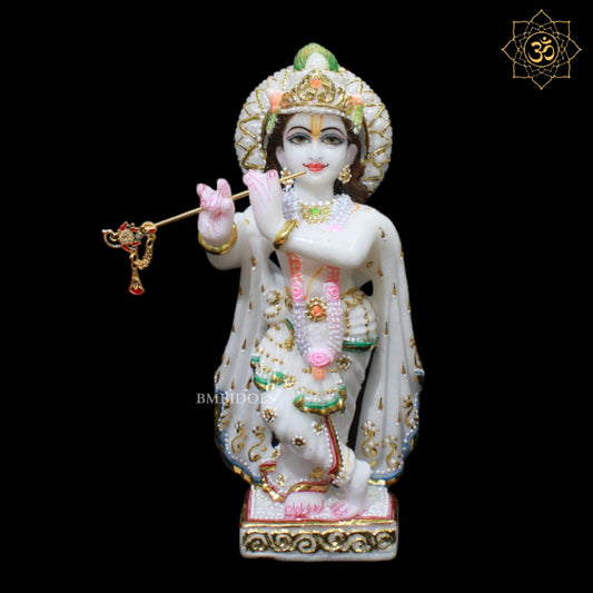 Marble Radha Krishna Murti in 11inches best for Home Temples