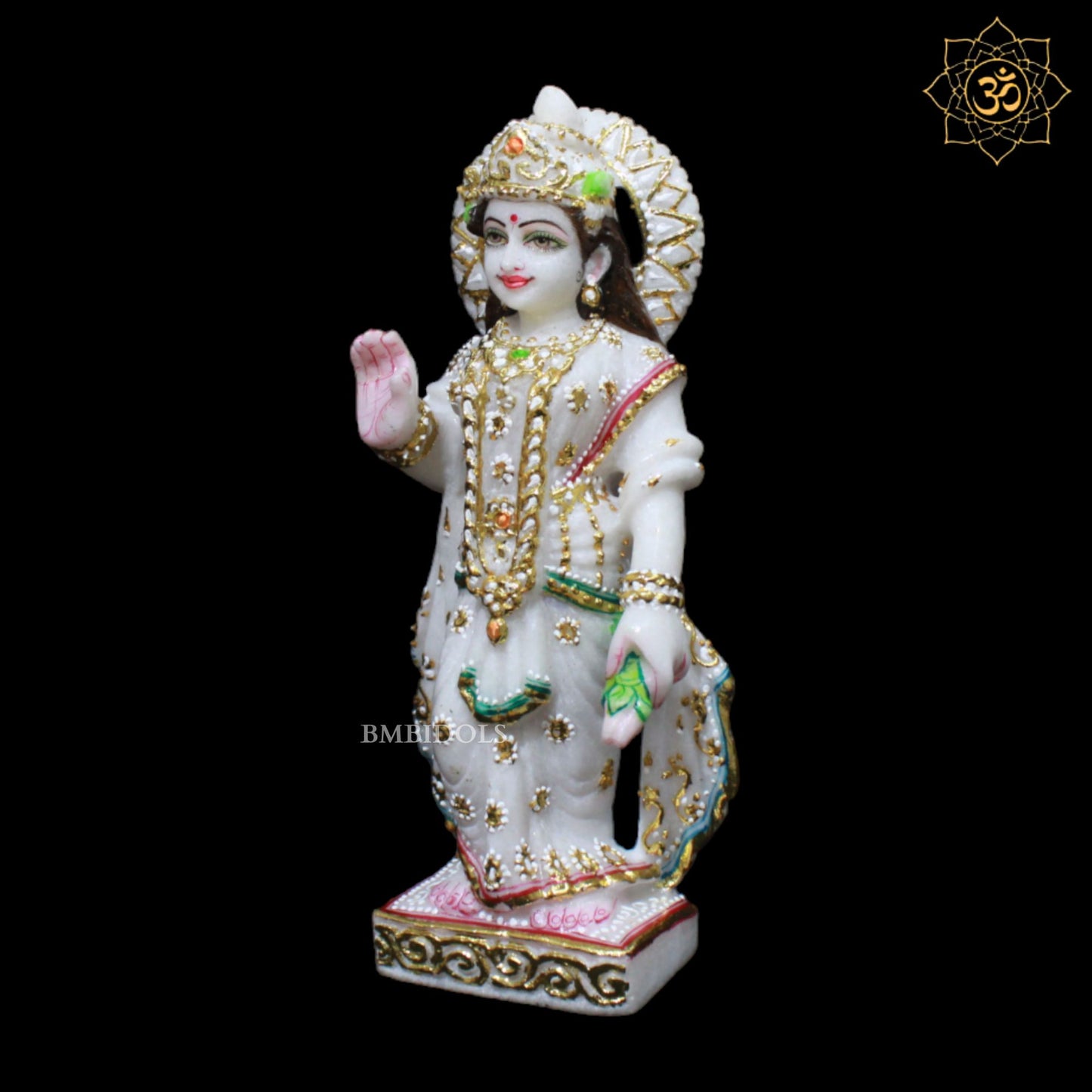 Marble Radha Krishna Murti in 11inches best for Home Temples