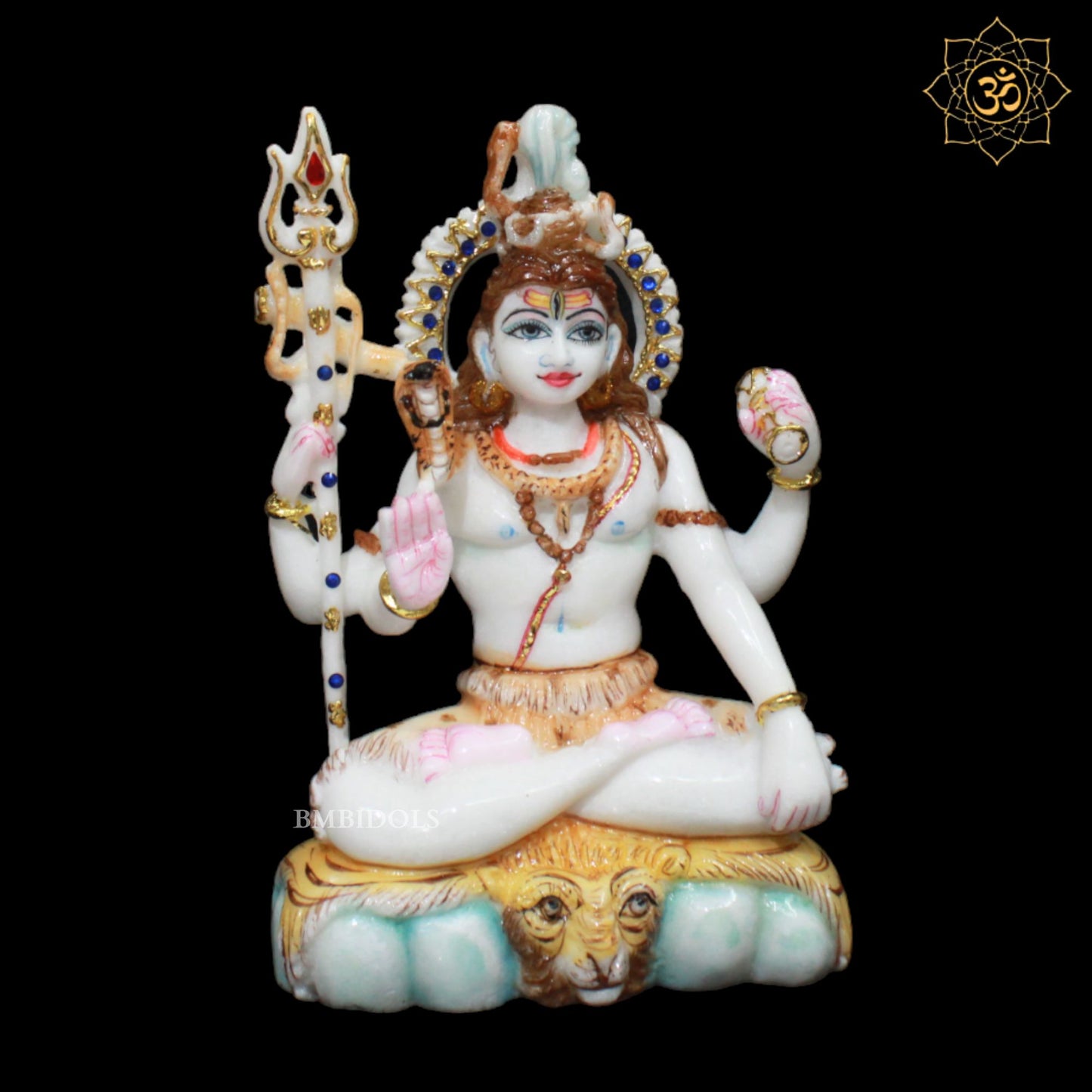 Small Marble Shiva Murti designed in 9inches for Home and Mandirs