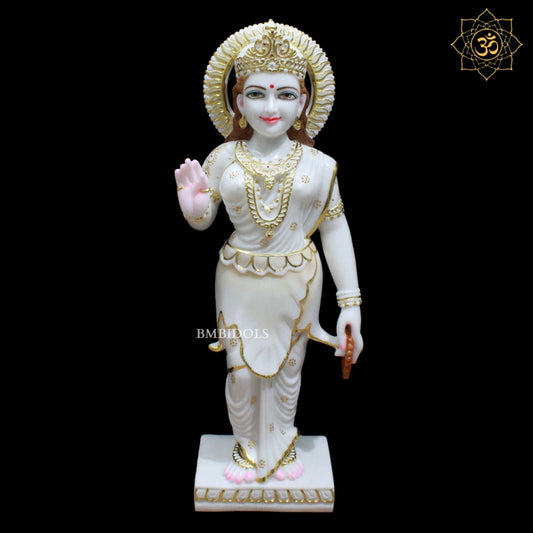 Marble Parvati Maa Murti for Homes and Temples