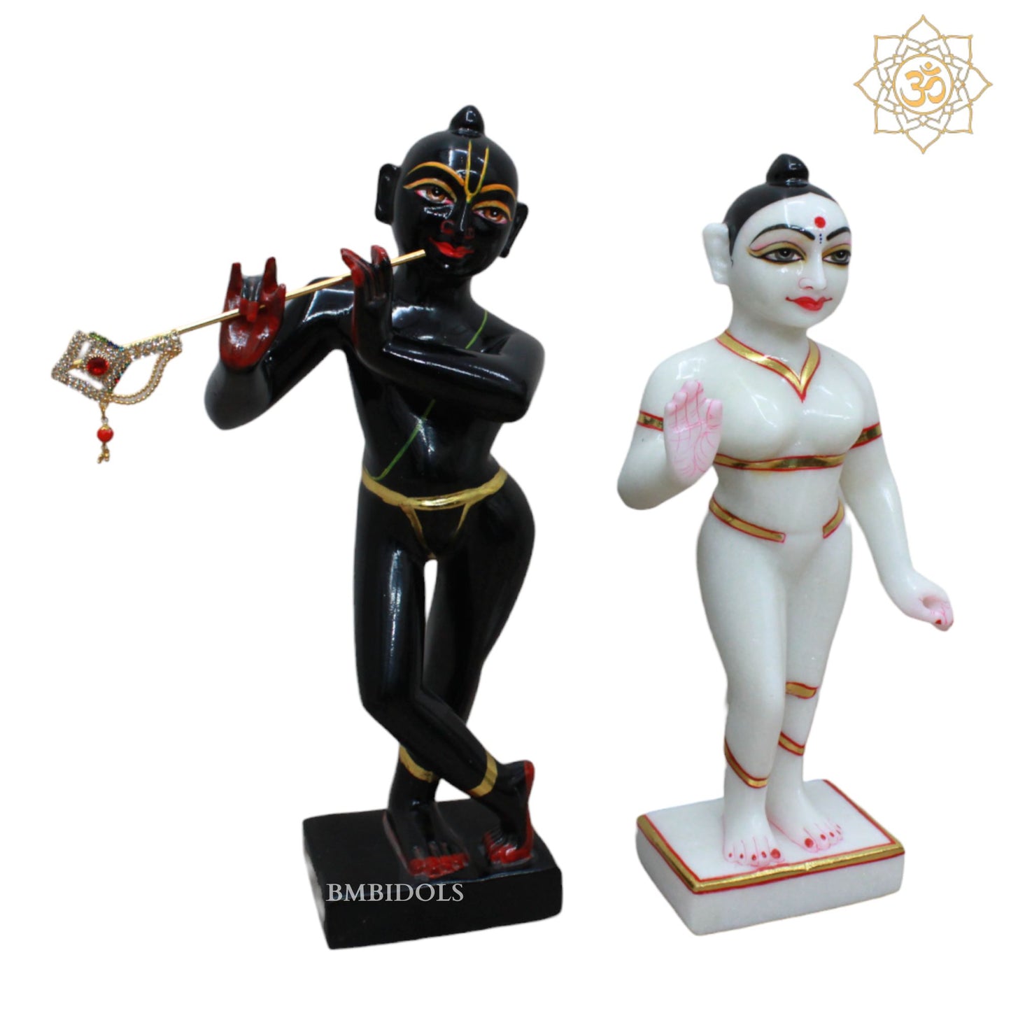 Iskcon Radha Krishna Marble Murti for Homes and Temples in 1feet