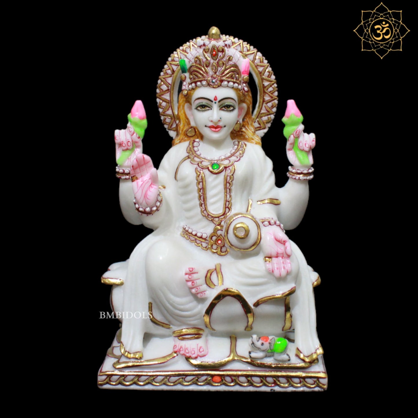 Ganesh Lakshmi Marble Murti in 1feet for Homes and Temples