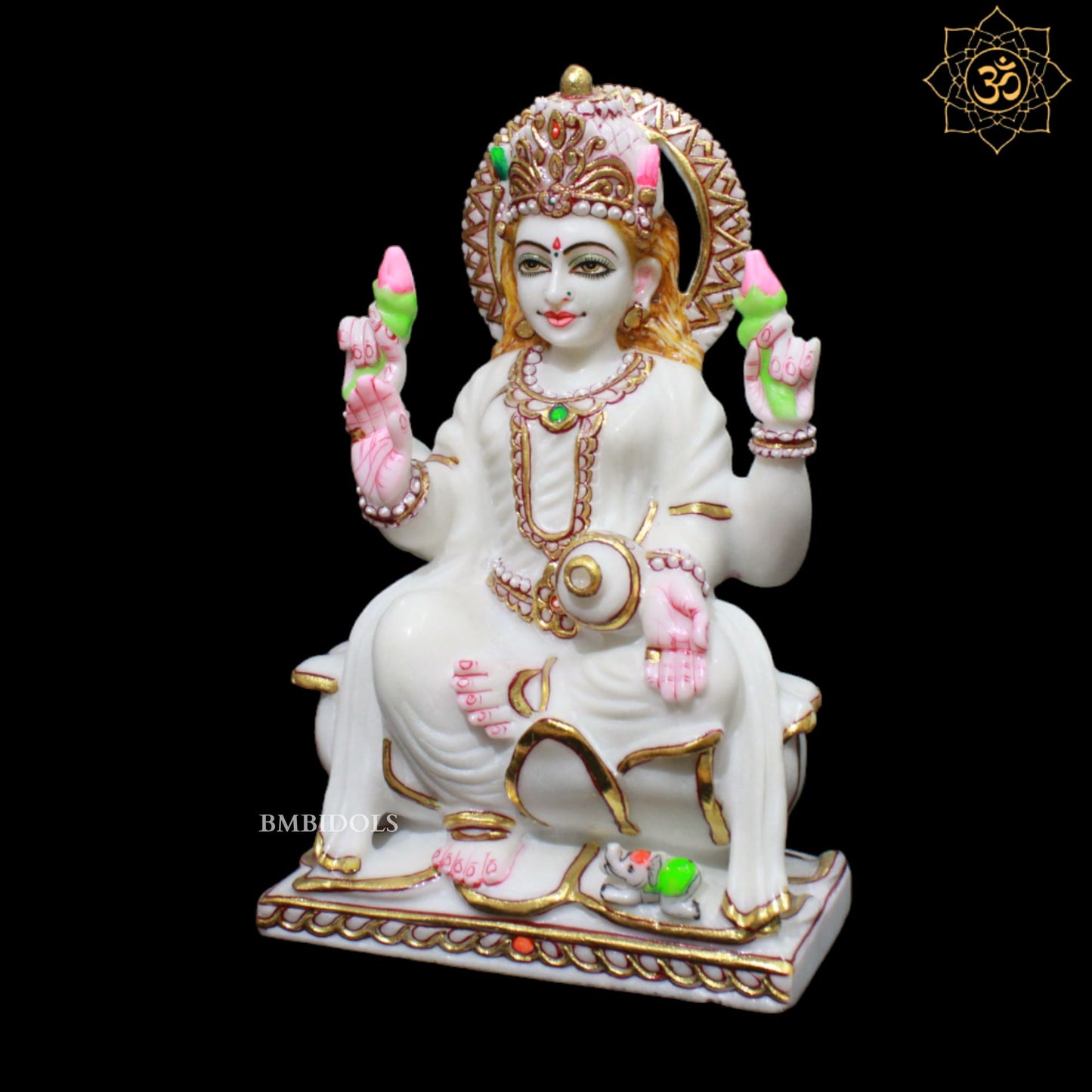 Ganesh Lakshmi Marble Murti in 1feet for Homes and Temples