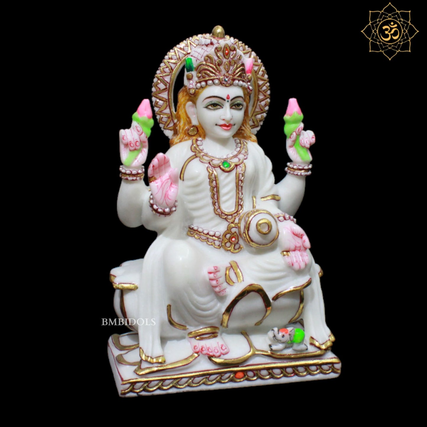 Ganesh Lakshmi Marble Murti in 1feet for Homes and Temples