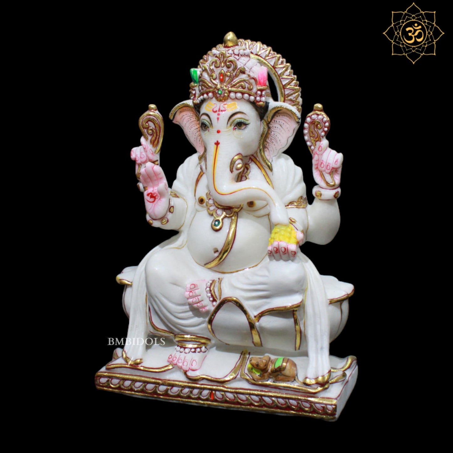 Ganesh Lakshmi Marble Murti in 1feet for Homes and Temples