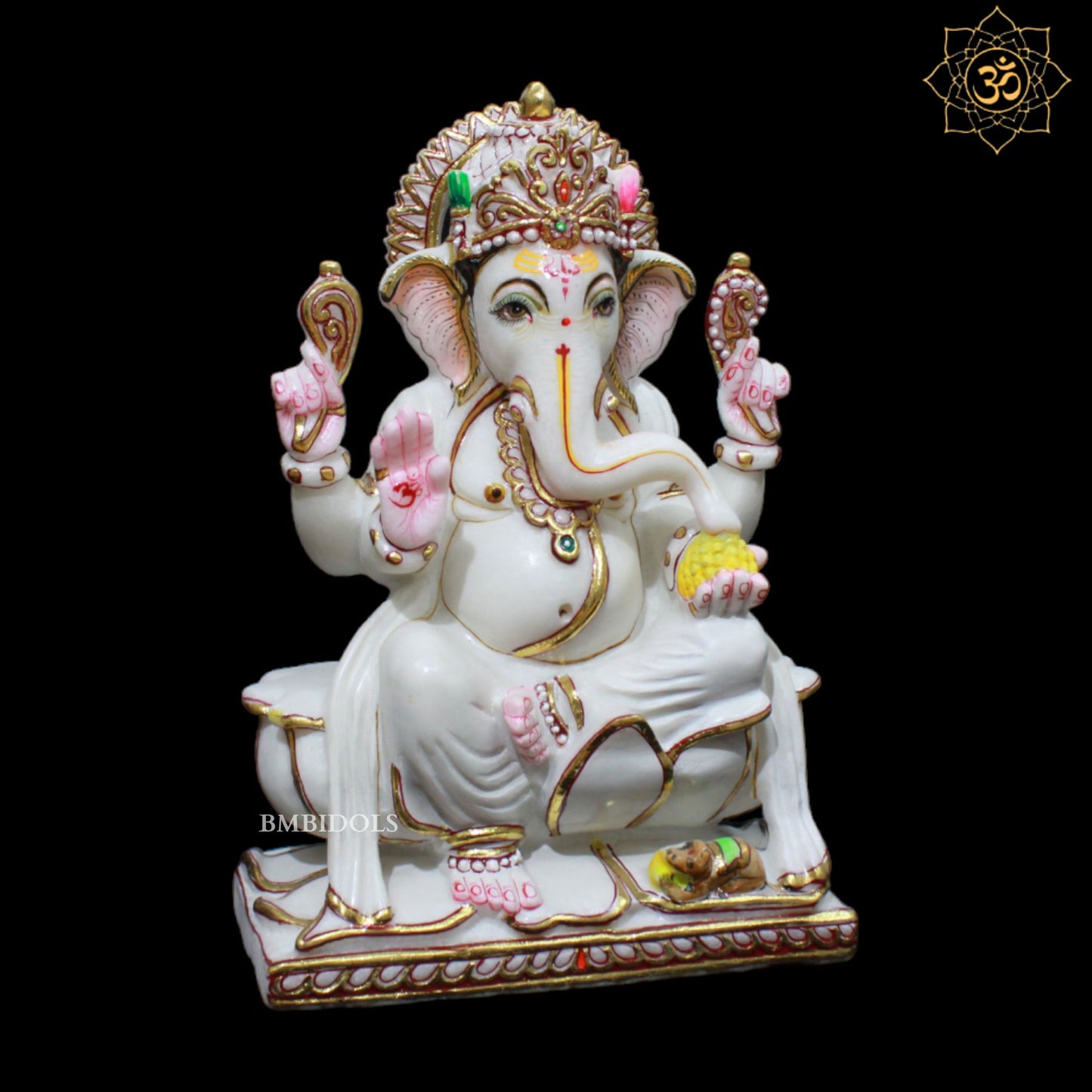 Ganesh Lakshmi Marble Murti in 1feet for Homes and Temples