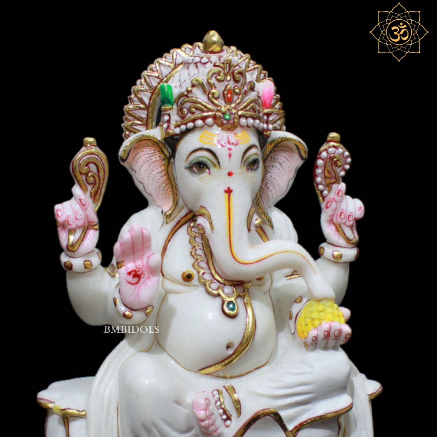 Ganesh Lakshmi Marble Murti in 1feet for Homes and Temples