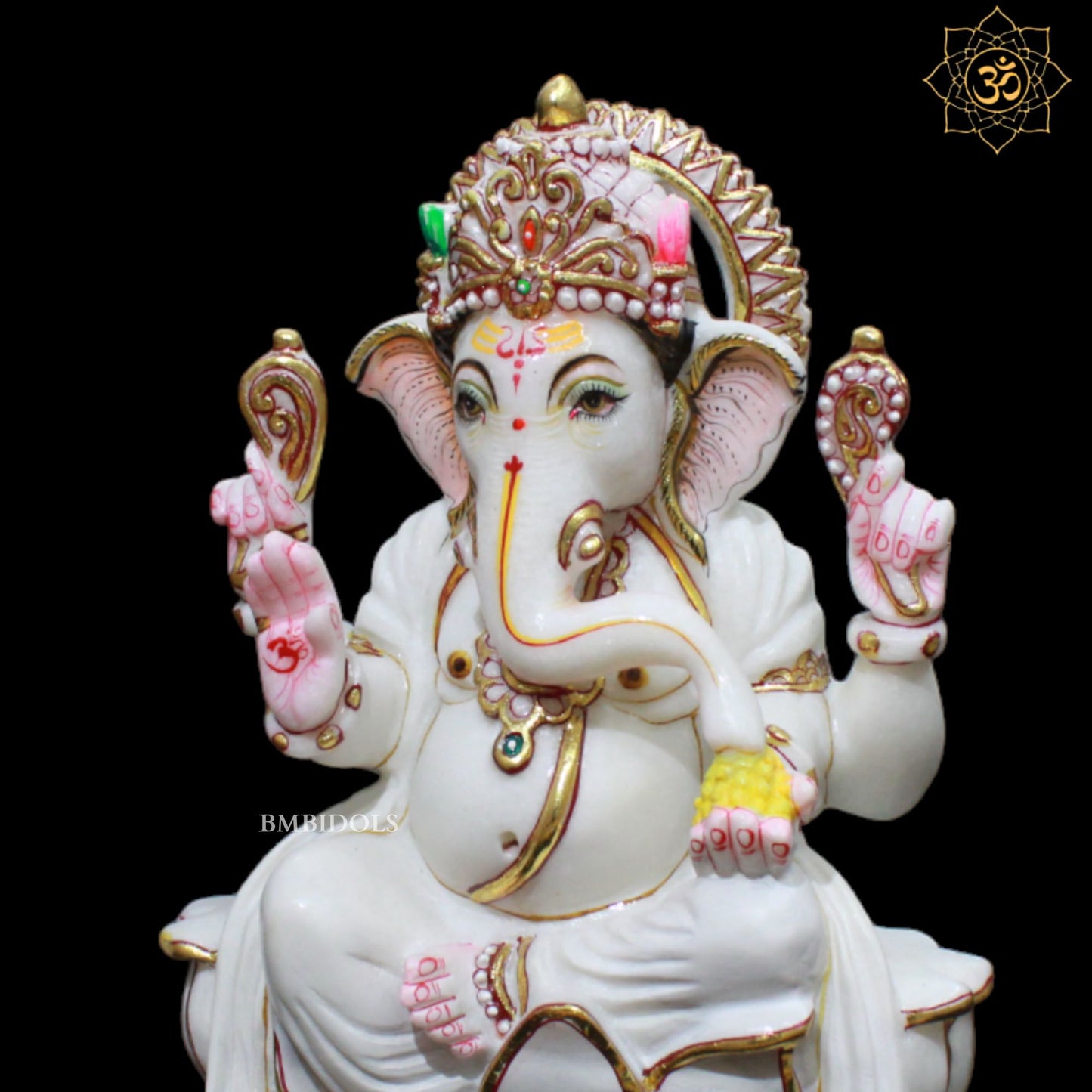 Ganesh Lakshmi Marble Murti in 1feet for Homes and Temples