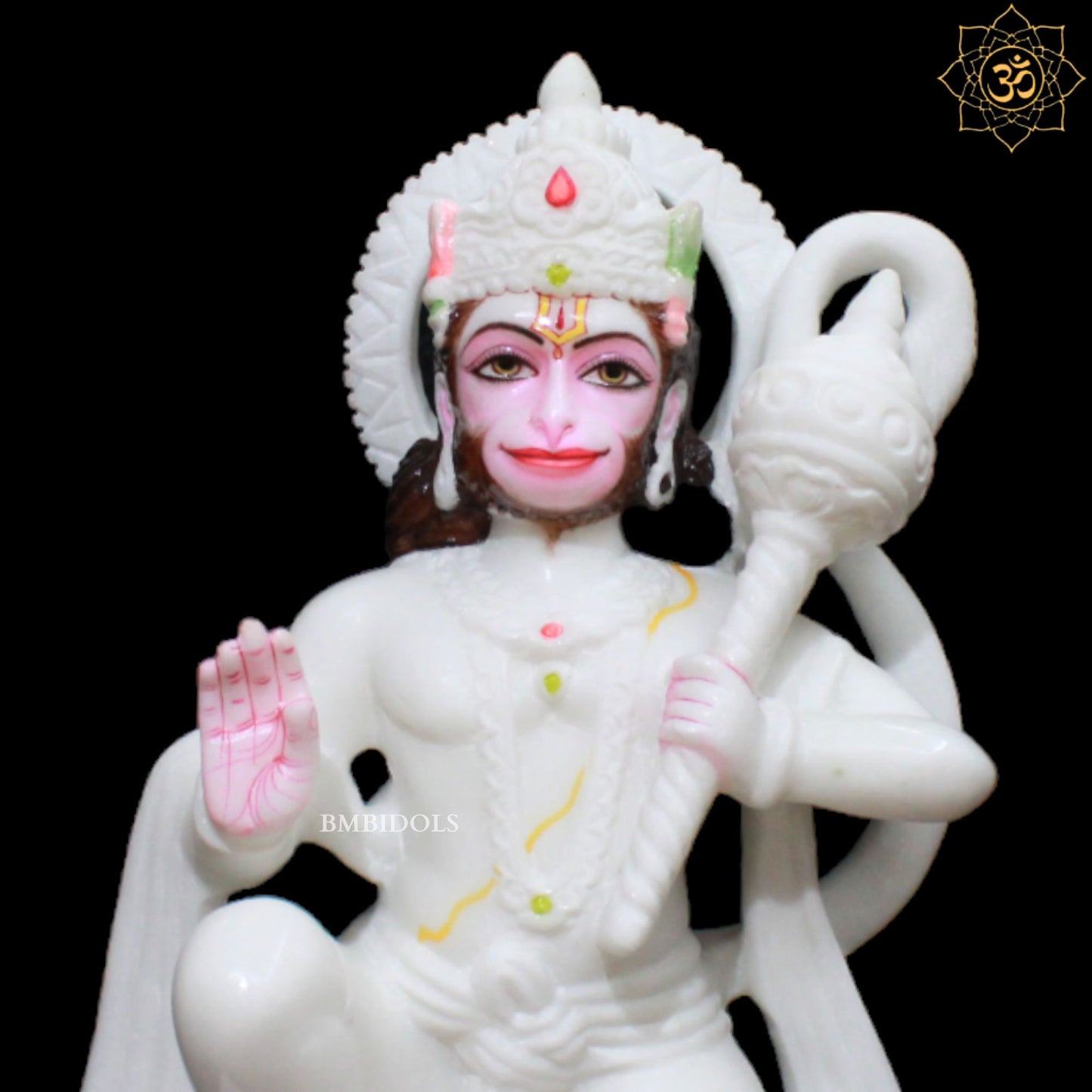 Hanuman Marble Murti in 1feet for Homes and Temples