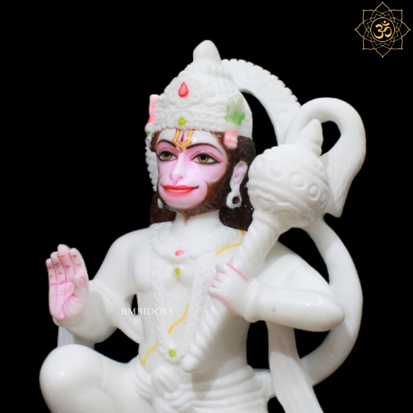 Hanuman Marble Murti in 1feet for Homes and Temples