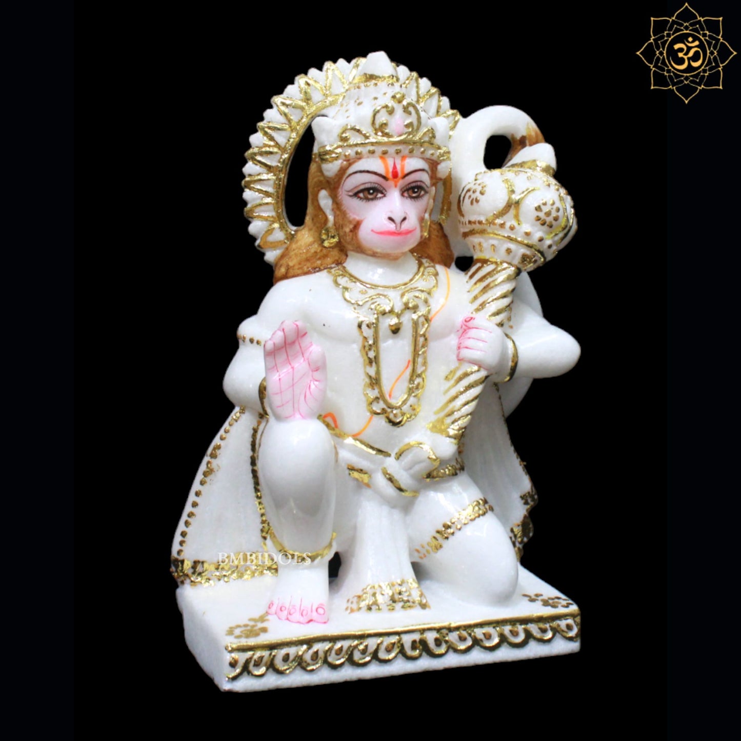 Small Hanuman Marble Murti for Homes and Temples in 9inches