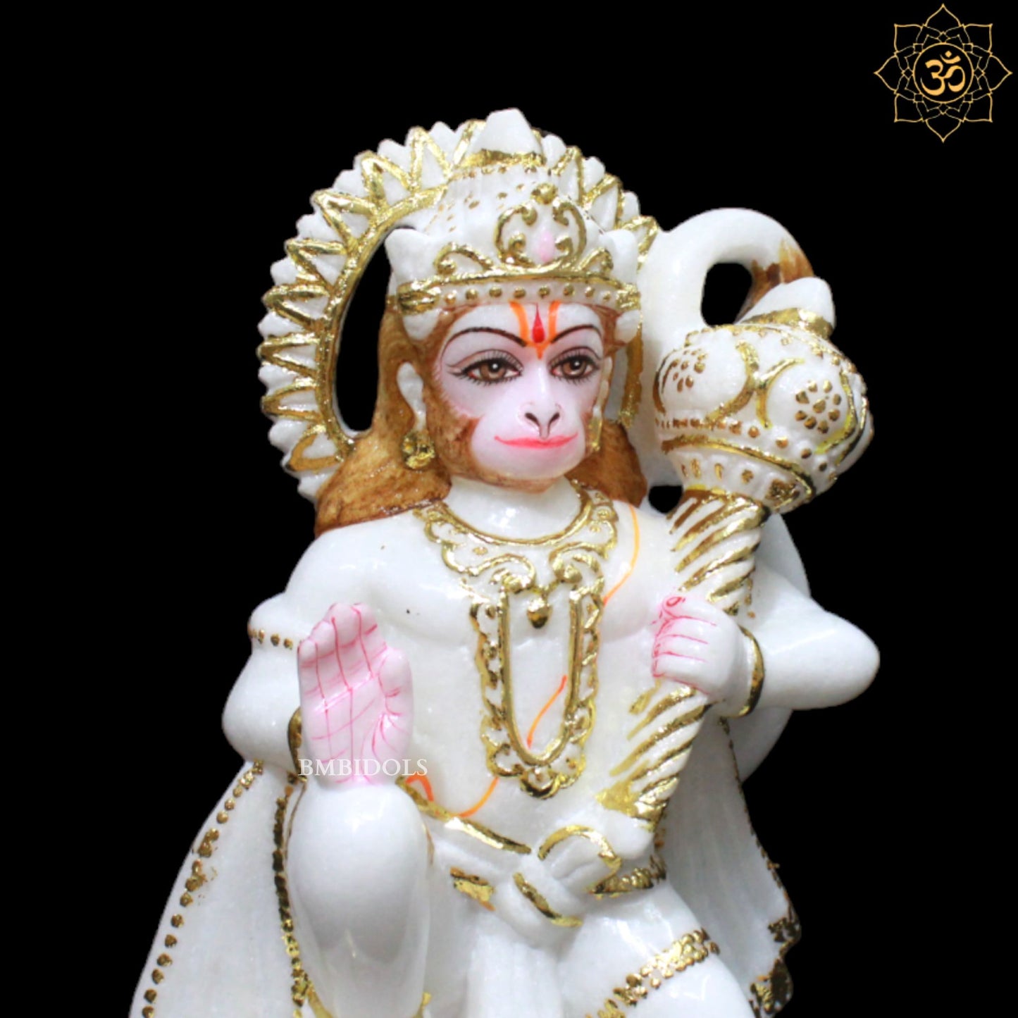 Small Hanuman Marble Murti for Homes and Temples in 9inches