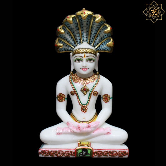 Marble Parshavnath Murti for Homes and Temples in 9inches