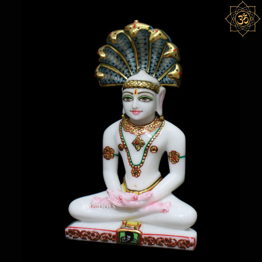 Marble Parshavnath Murti for Homes and Temples in 9inches