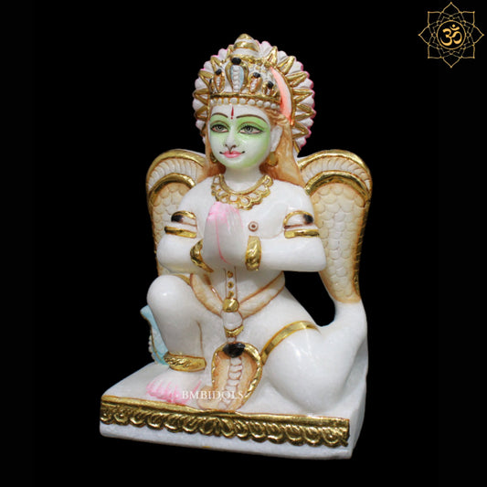 Marble Garud Bhagwan Murti for Homes and Temples in Makrana Marble