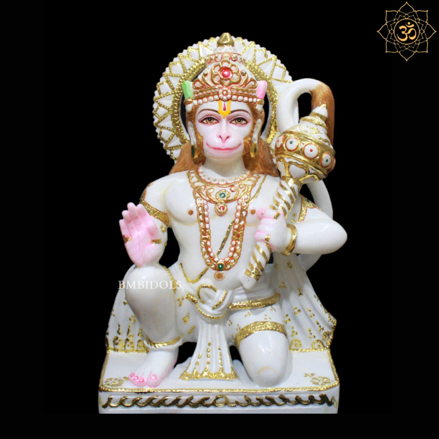 Ashirwad Hanuman Marble Murti for Homes and Temples in 15inches