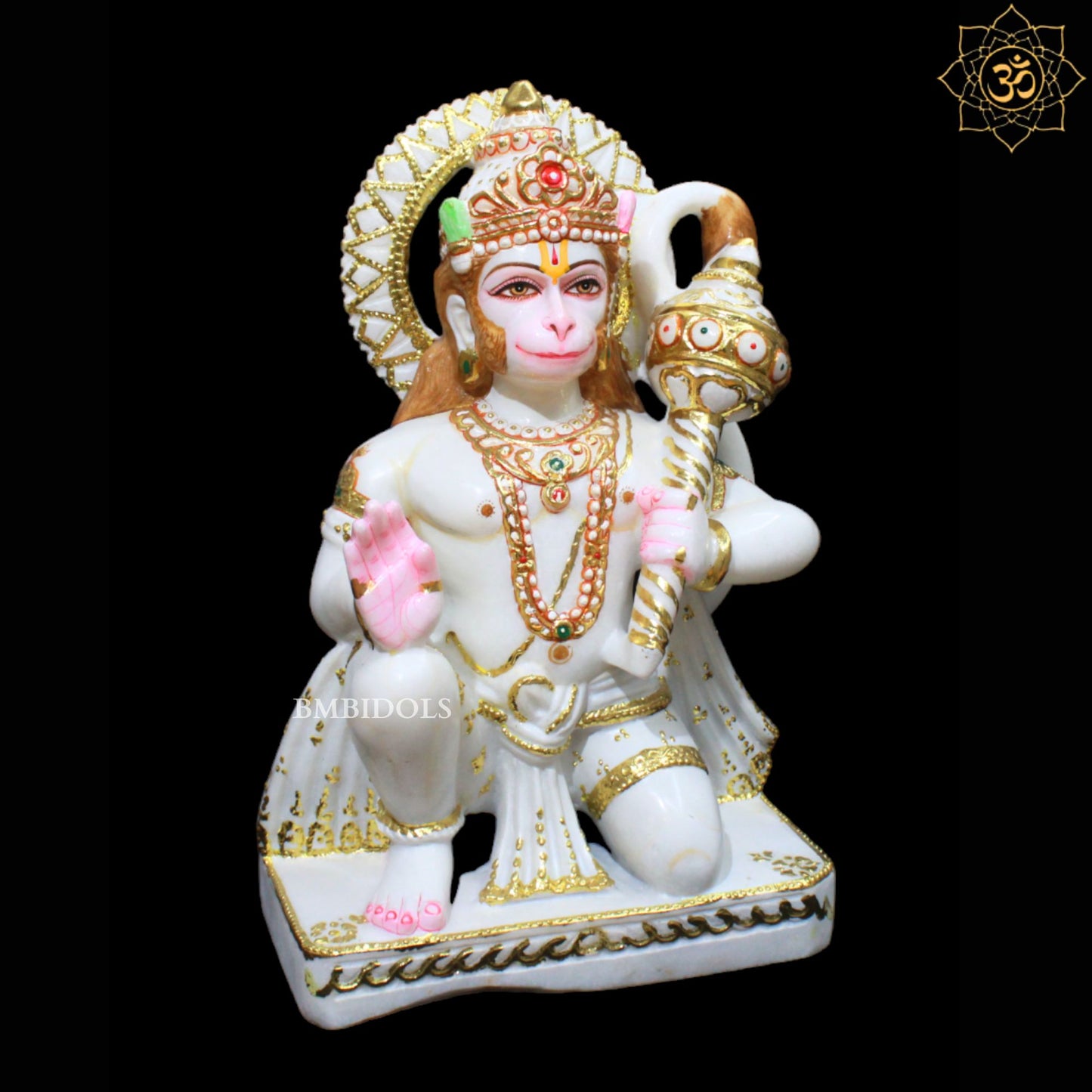 Ashirwad Hanuman Marble Murti for Homes and Temples in 15inches