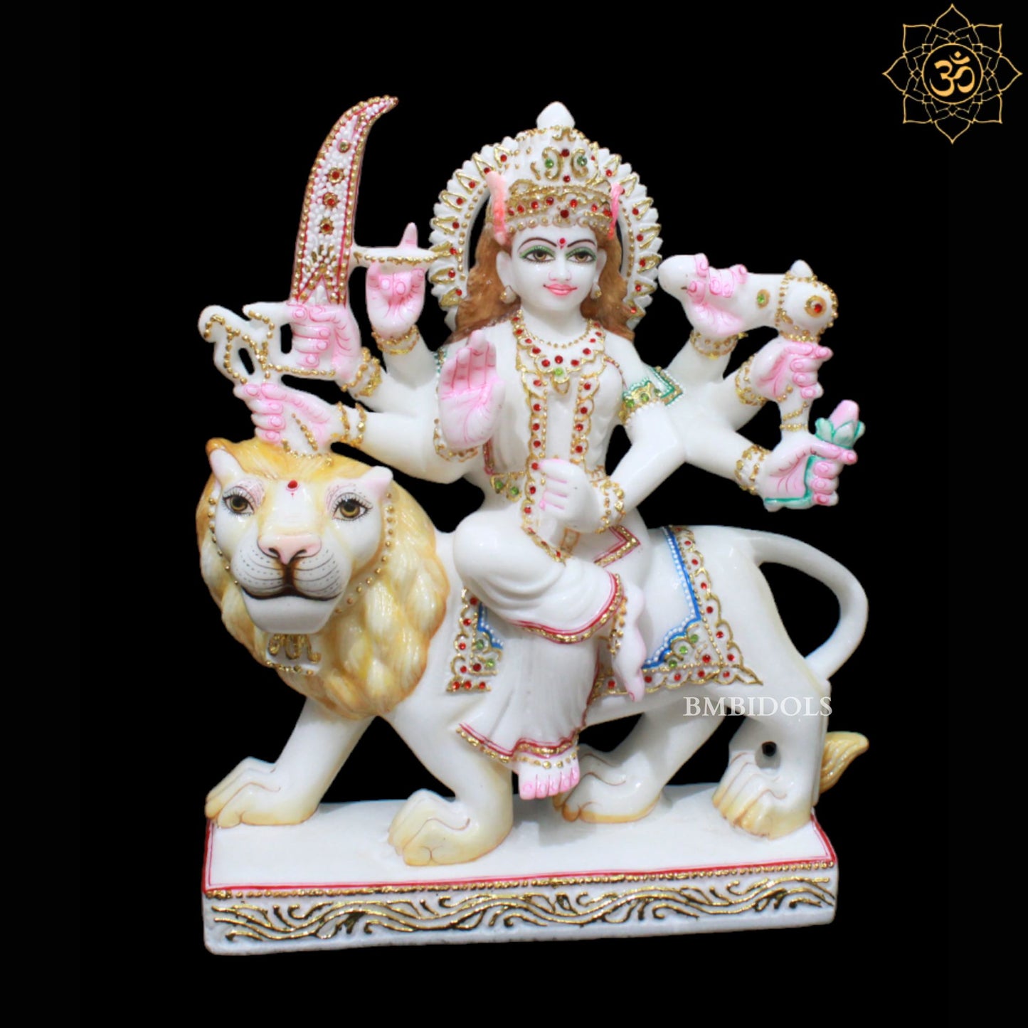 Durga Marble Murti for Homes and Temples in 1feet