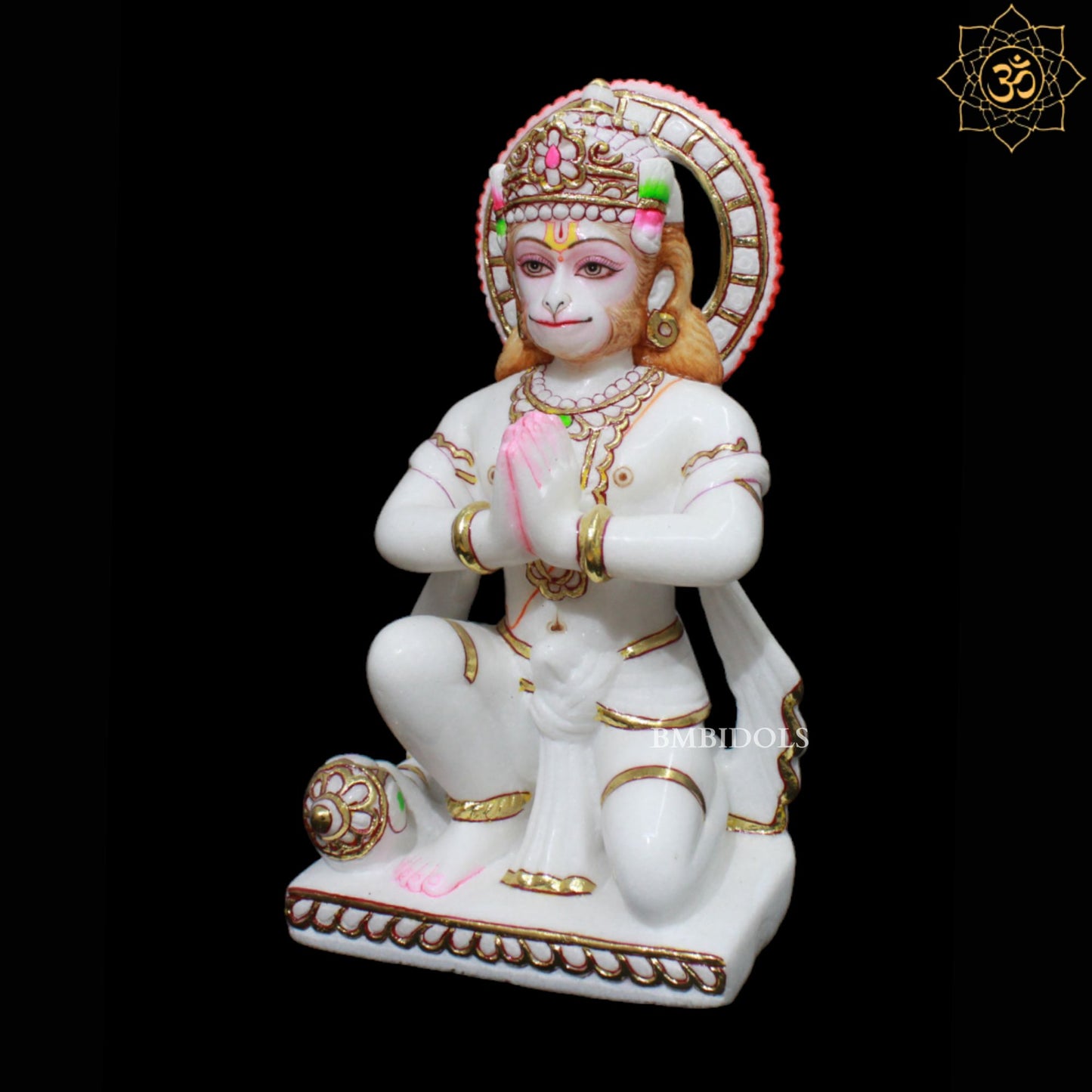 Das Hanuman Marble Murti for Homes and Temples in 12inches