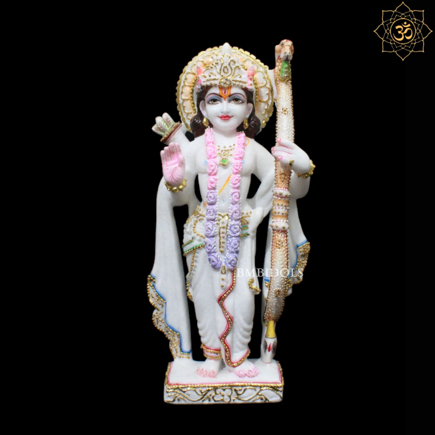 15inch Ram Darbar Murti made in Makrana Marble for Home Mandirs