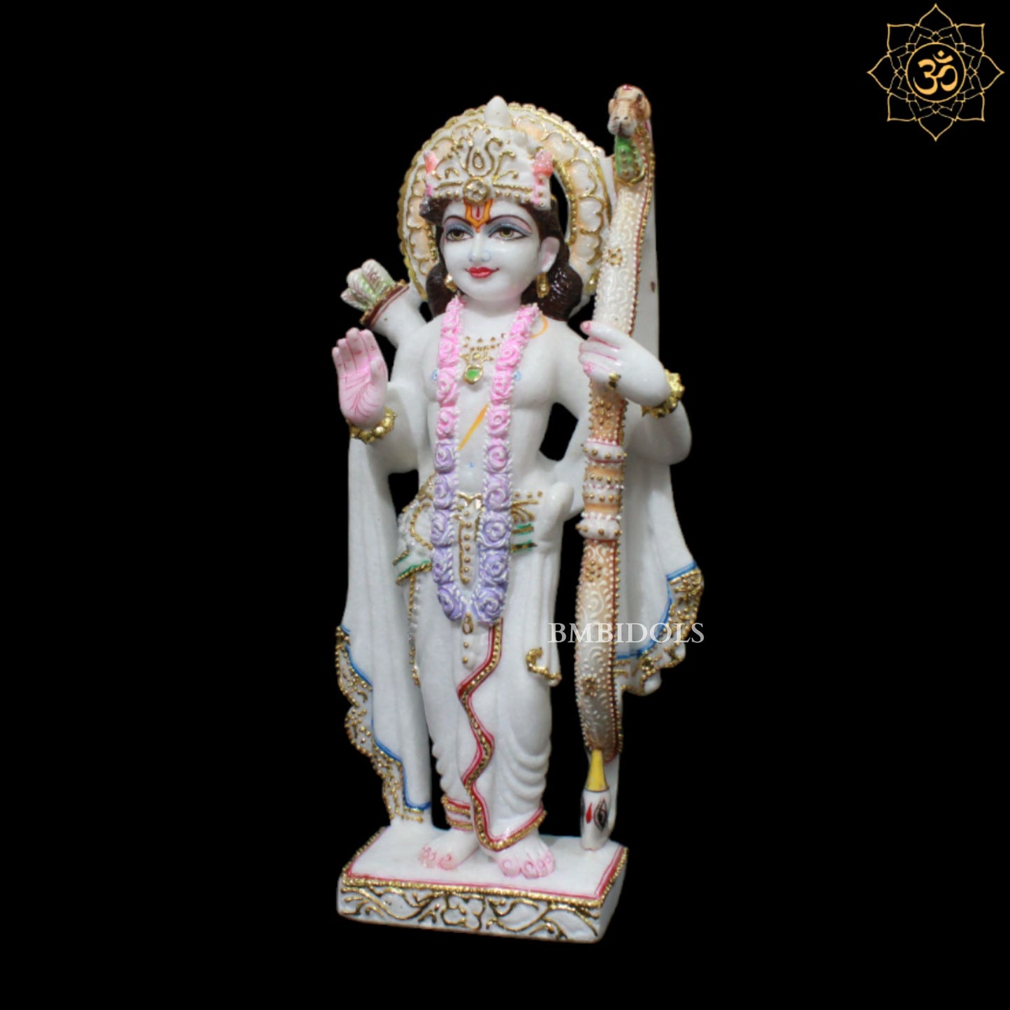 15inch Ram Darbar Murti made in Makrana Marble for Home Mandirs