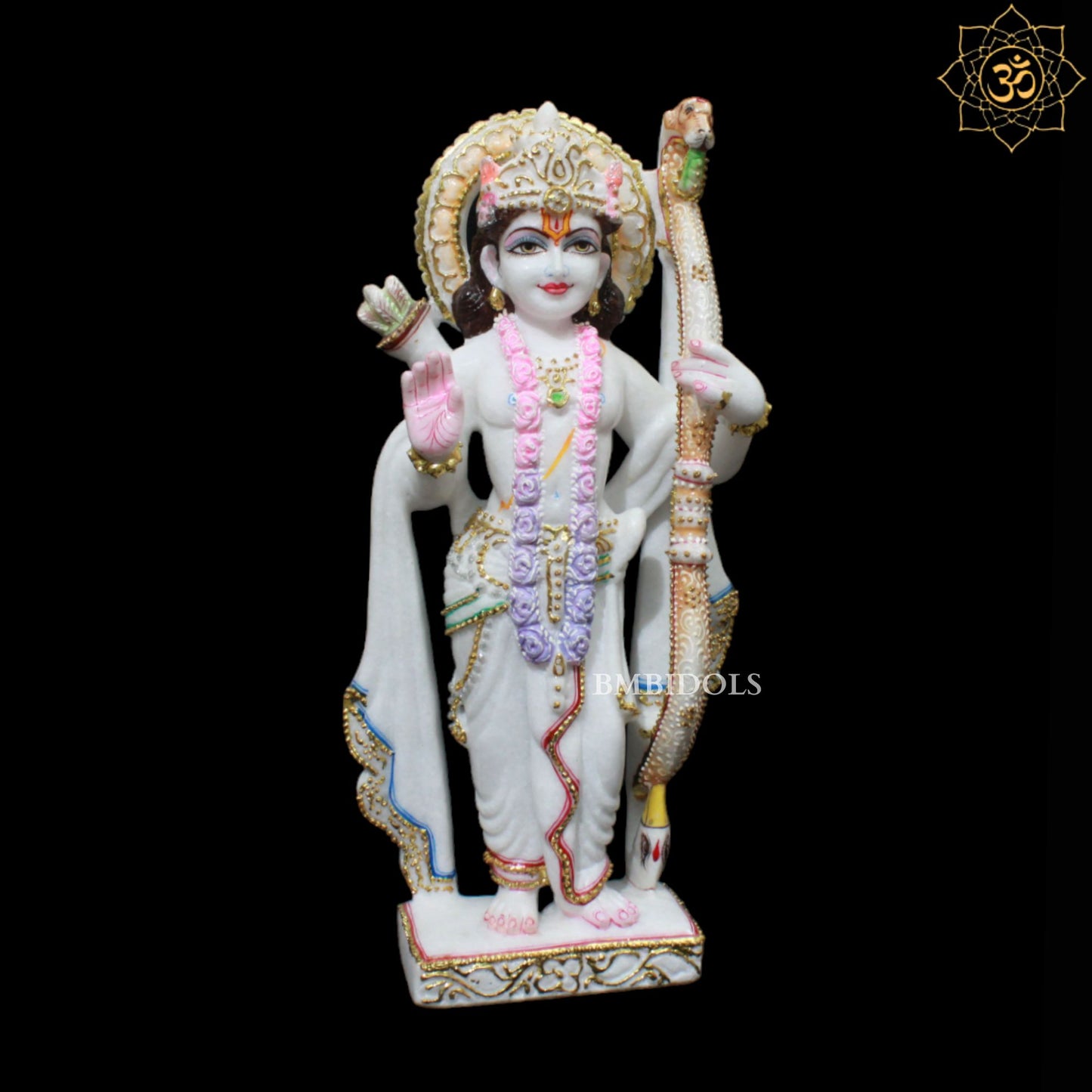 15inch Ram Darbar Murti made in Makrana Marble for Home Mandirs