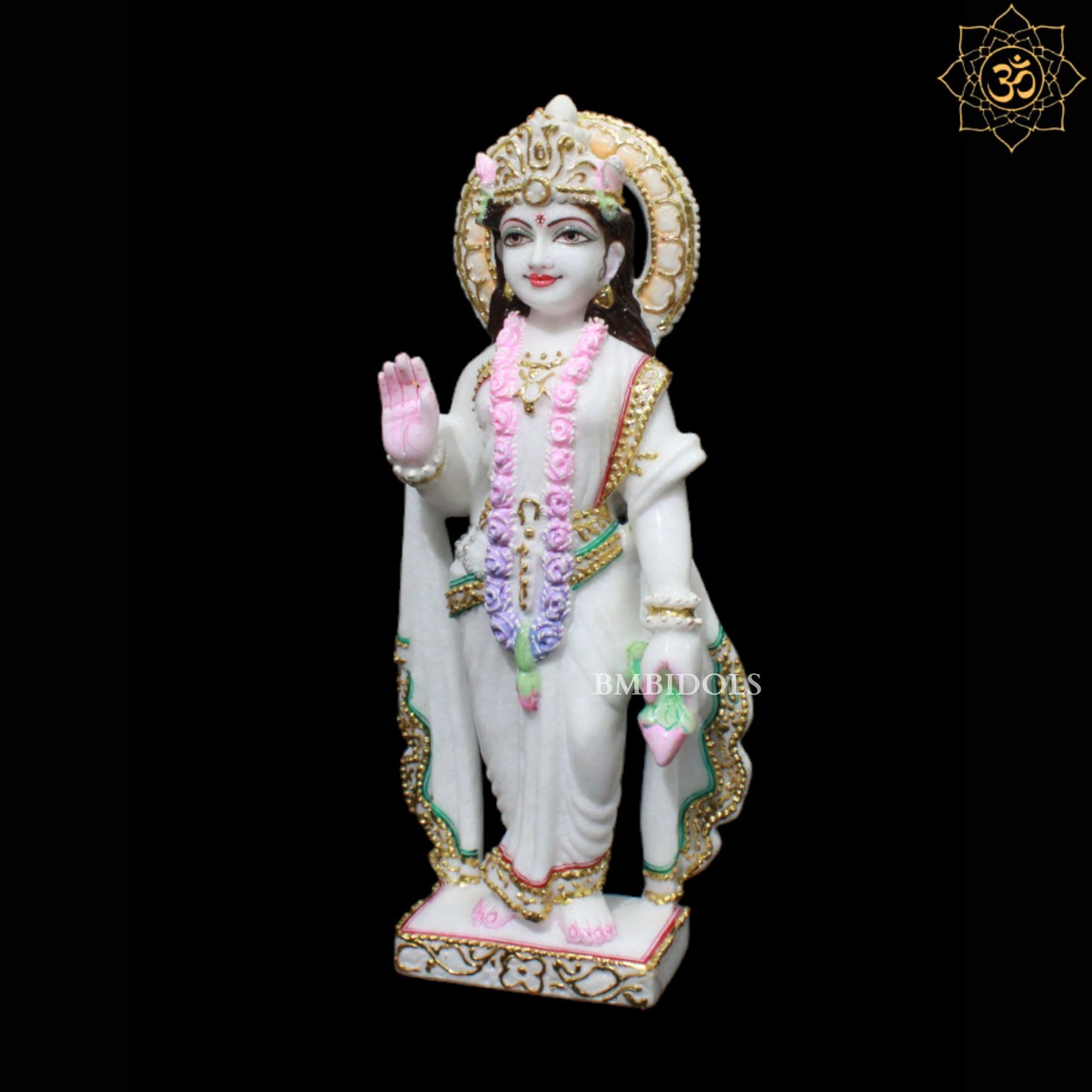 15inch Ram Darbar Murti made in Makrana Marble for Home Mandirs